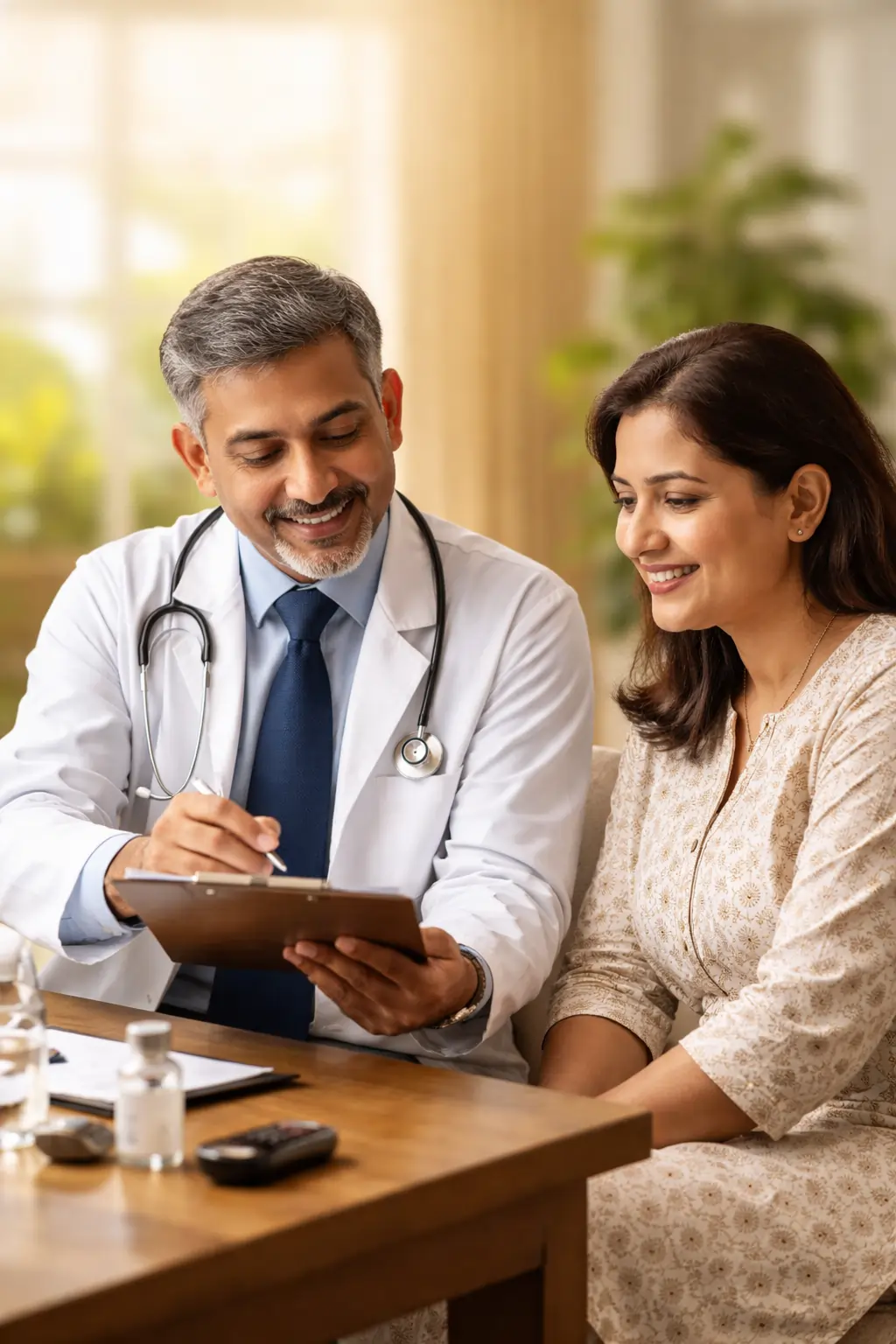 Doctor consultations in a bright clinic